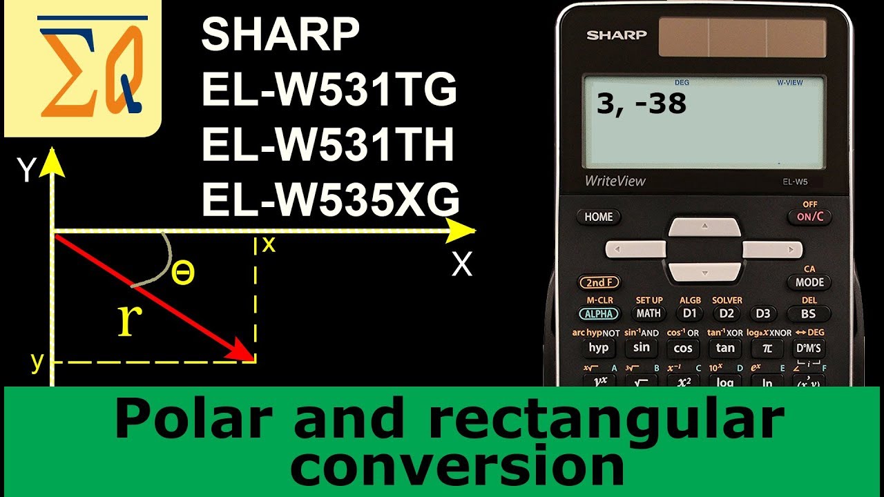 Sharp EL-W531TG EL-W531TH EL-W535XG преобразование полярных/прямоугольных координат
