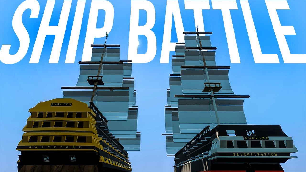 HMS Victory vs USS Constitution!! BEST SHIP BATTLE EVER!!- Brick Rigs Multiplayer Gameplay