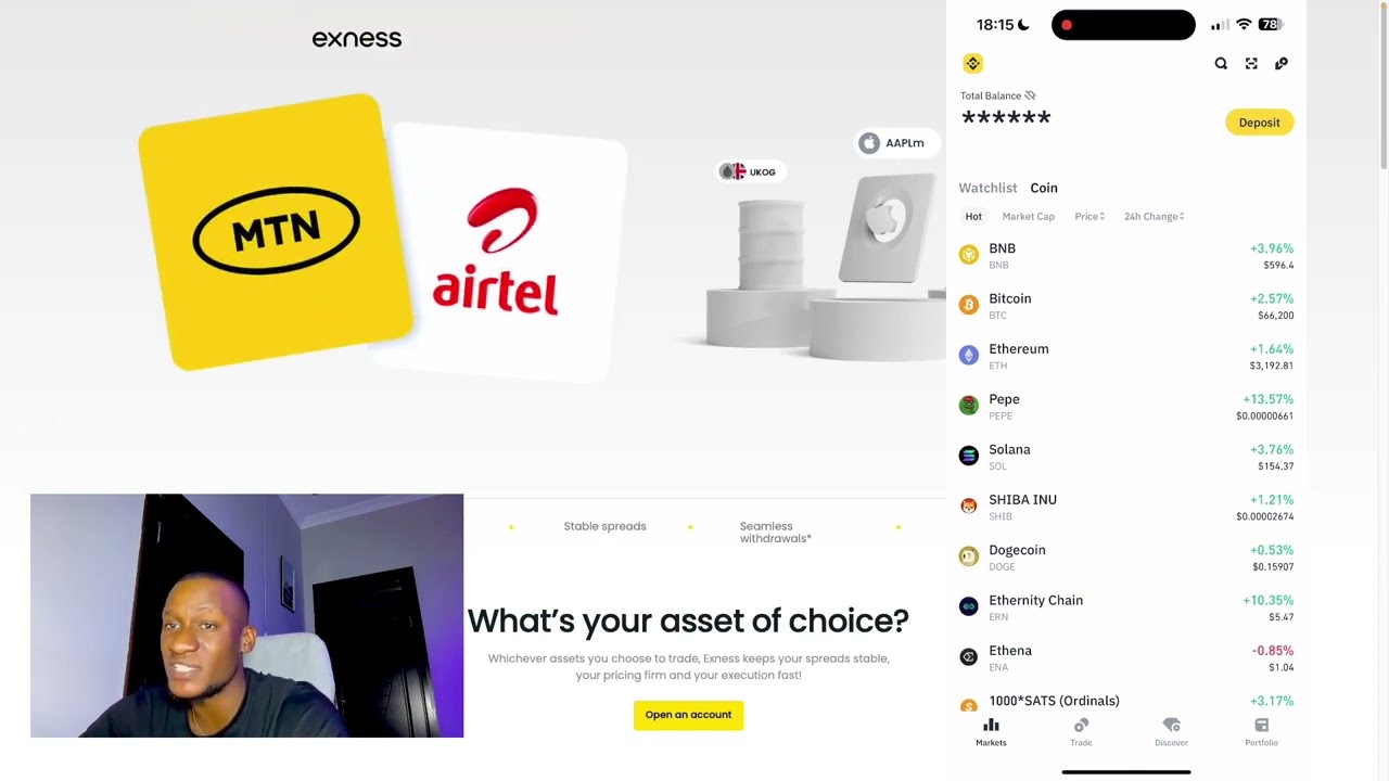HOW TO DEPOSIT INTO EXNESS ACCOUNT USING BINANCE (Mobile Money)