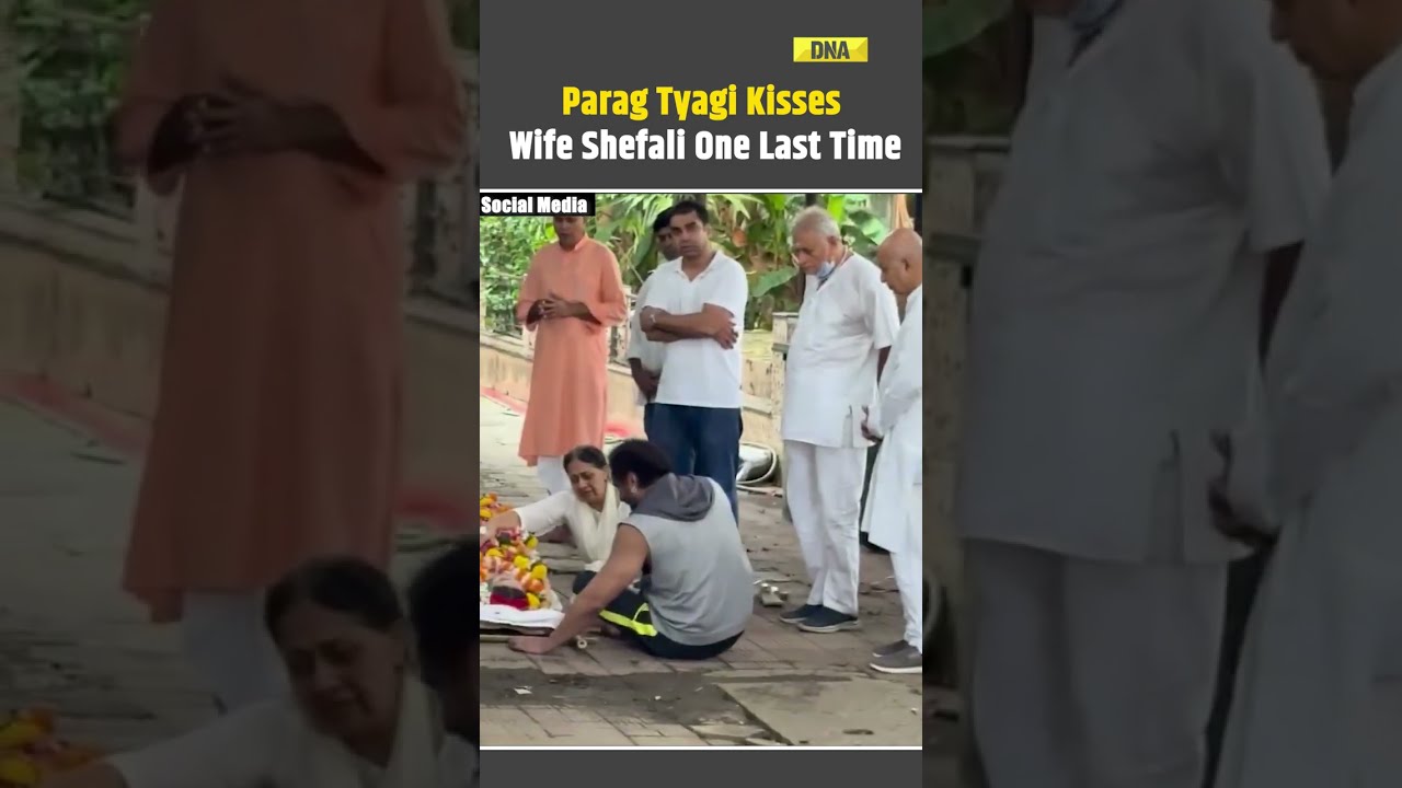 Shefali Jariwala Death: Parag Tyagi Kisses Late Wife Shefali One Last Time #shefalijariwala #viral