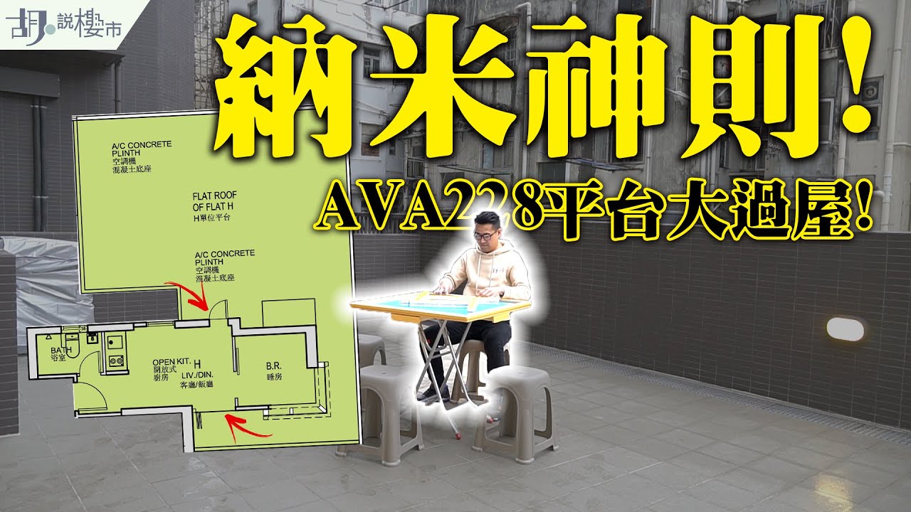 😎AVA 228驗樓開箱😎納米神則曝光！平台等於2.5間屋🤯｜納米樓｜深水埗｜新盤｜胡‧說樓市