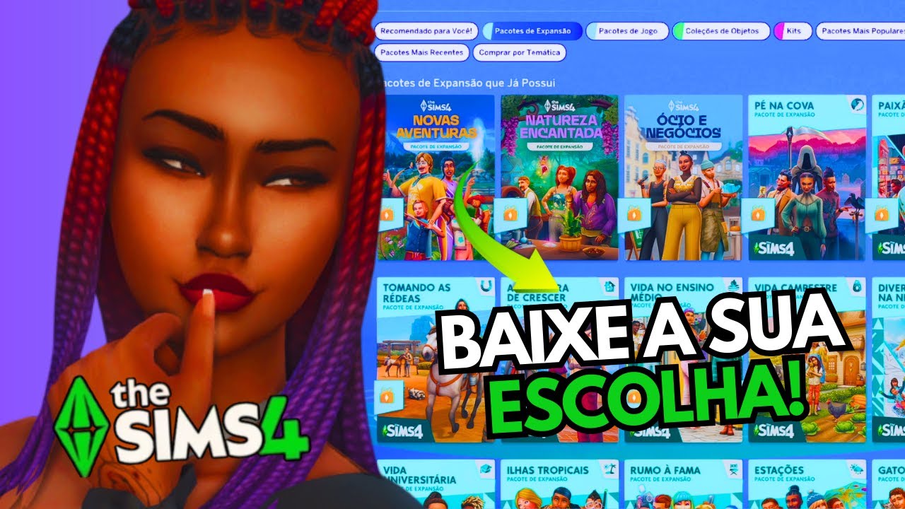 COMO BAIXAR  QUALQUER EXPANSÃO DO THE SIMS 4 AVULSO