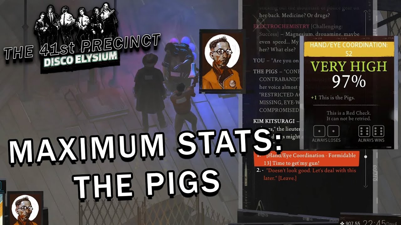 Disco Elysium - Максимальная статистика - Свиньи