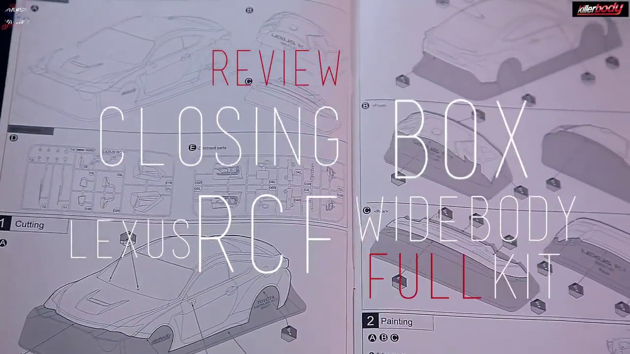 Killerbody Lexus RC F Body Shell & Wide Body Full Kit Closing Box Review