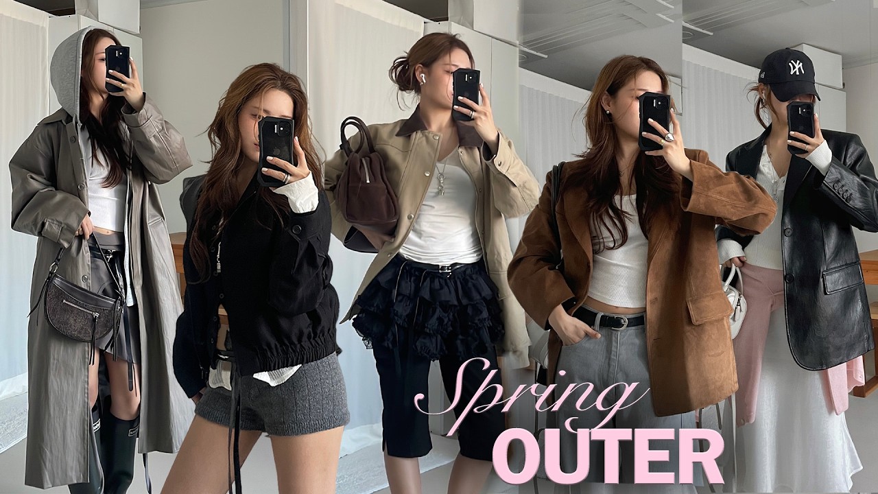 봄 하울💗 봄 아우터 & 봄 코디 추천✴︎*｡🧥 디자이너브랜드 패션하울 & 룩북 •워크자켓•스웨이드 자켓•해링턴 자켓•트렌치 코트•던스트 자켓 추천