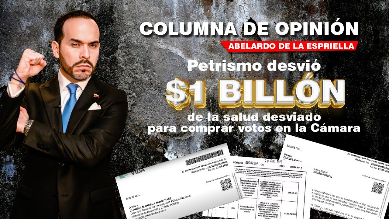 ¡Alerta, otro robo del petrismo! Un BILLÓN de la salud desviado para comprar votos en la Cámara.