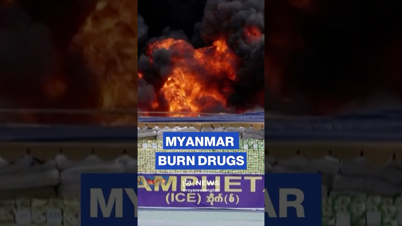 Myanmar burns $525 million worth of seized illicit drugs