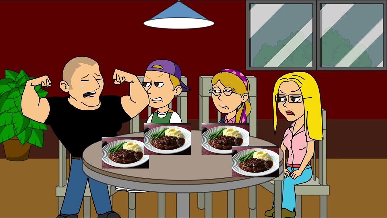 Childish Dad refuses to eat dinner