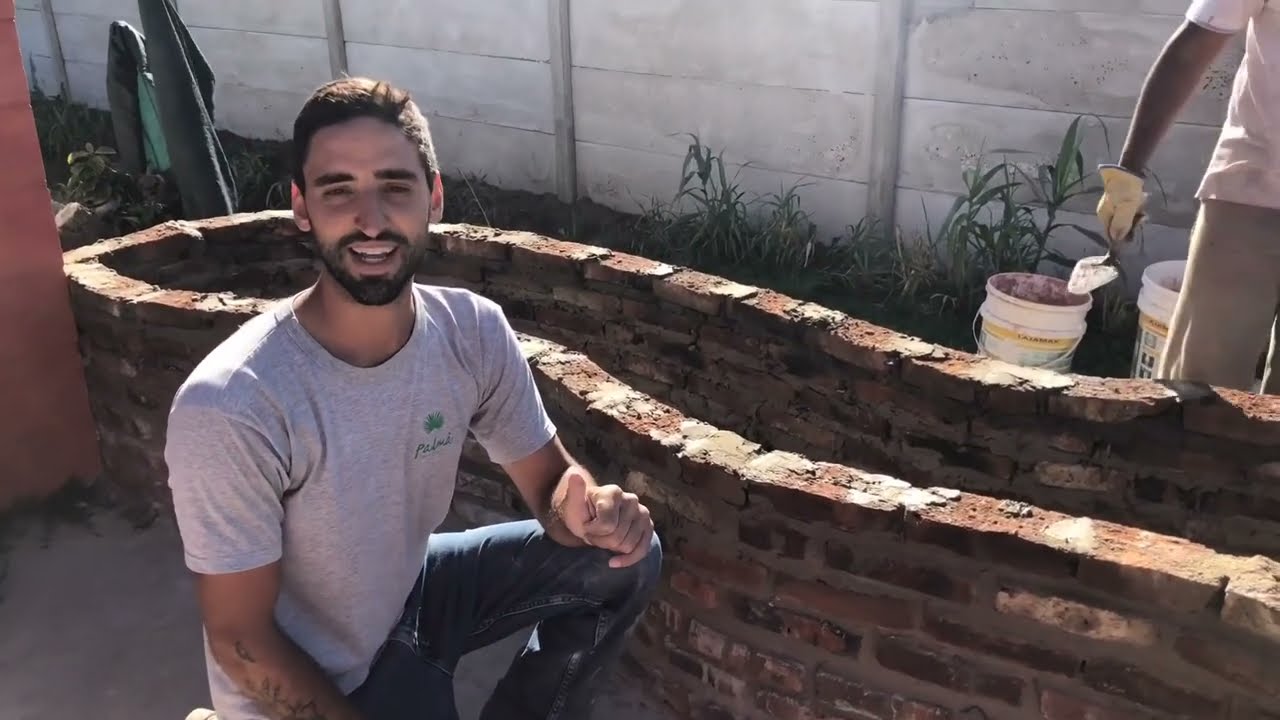 Jardinera de ladrillos pasó a paso !!! Como hacer un cantero o macetero