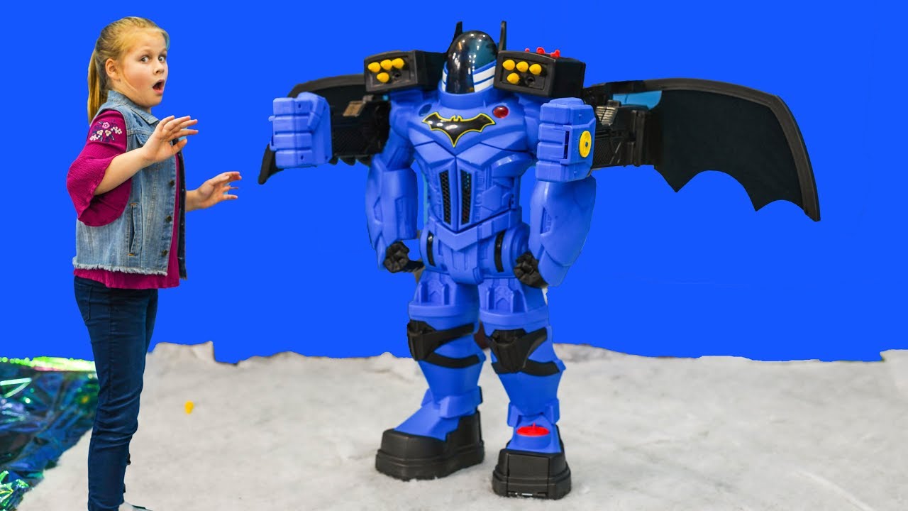 BATBOT Assistant Discovers the Batman Robot Funny Toy Video