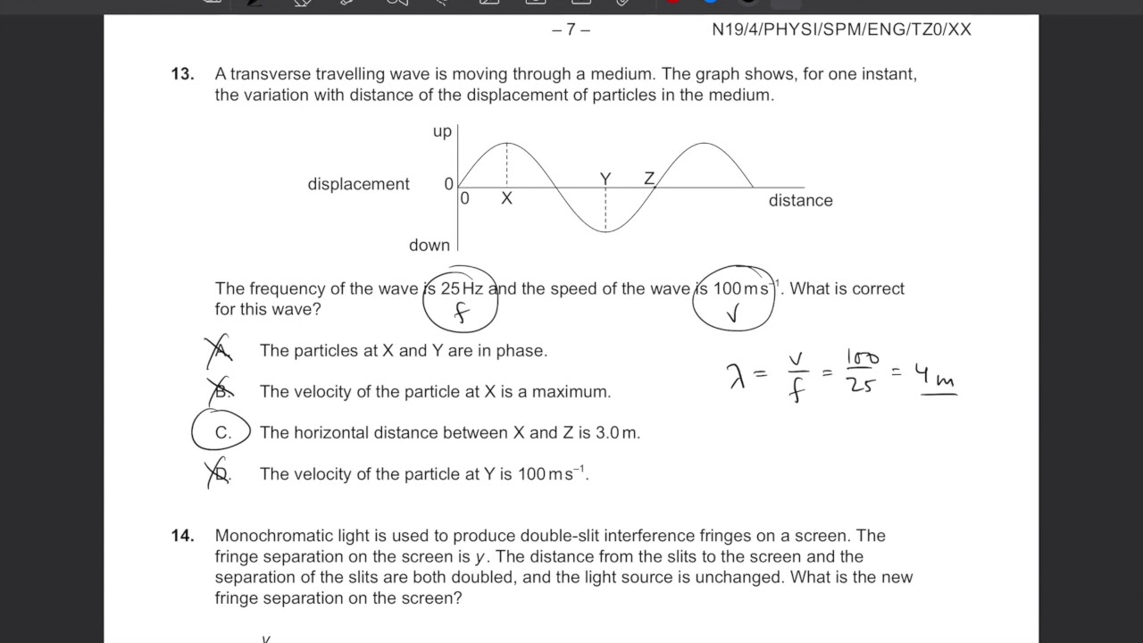 IB DP Physics SL Nov 2019 Paper 1 (Part 2, MCQs 11-20)
