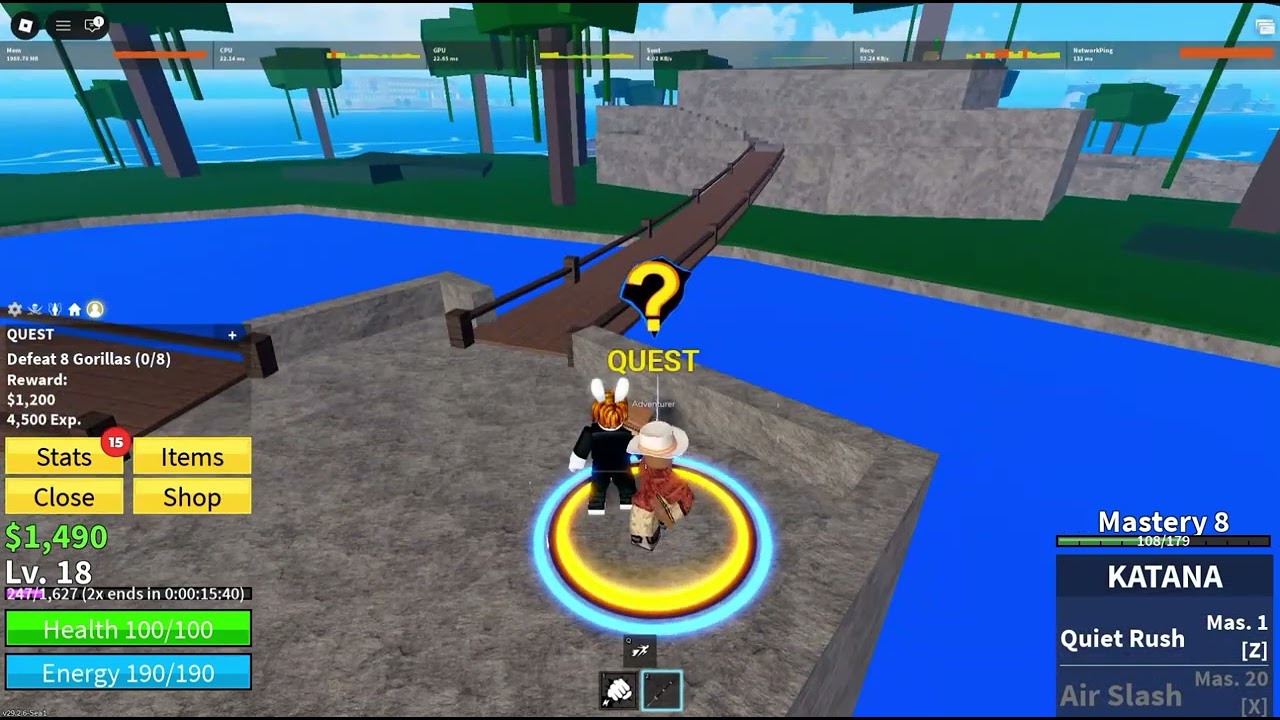 playing bloxfruit level 1 to 51