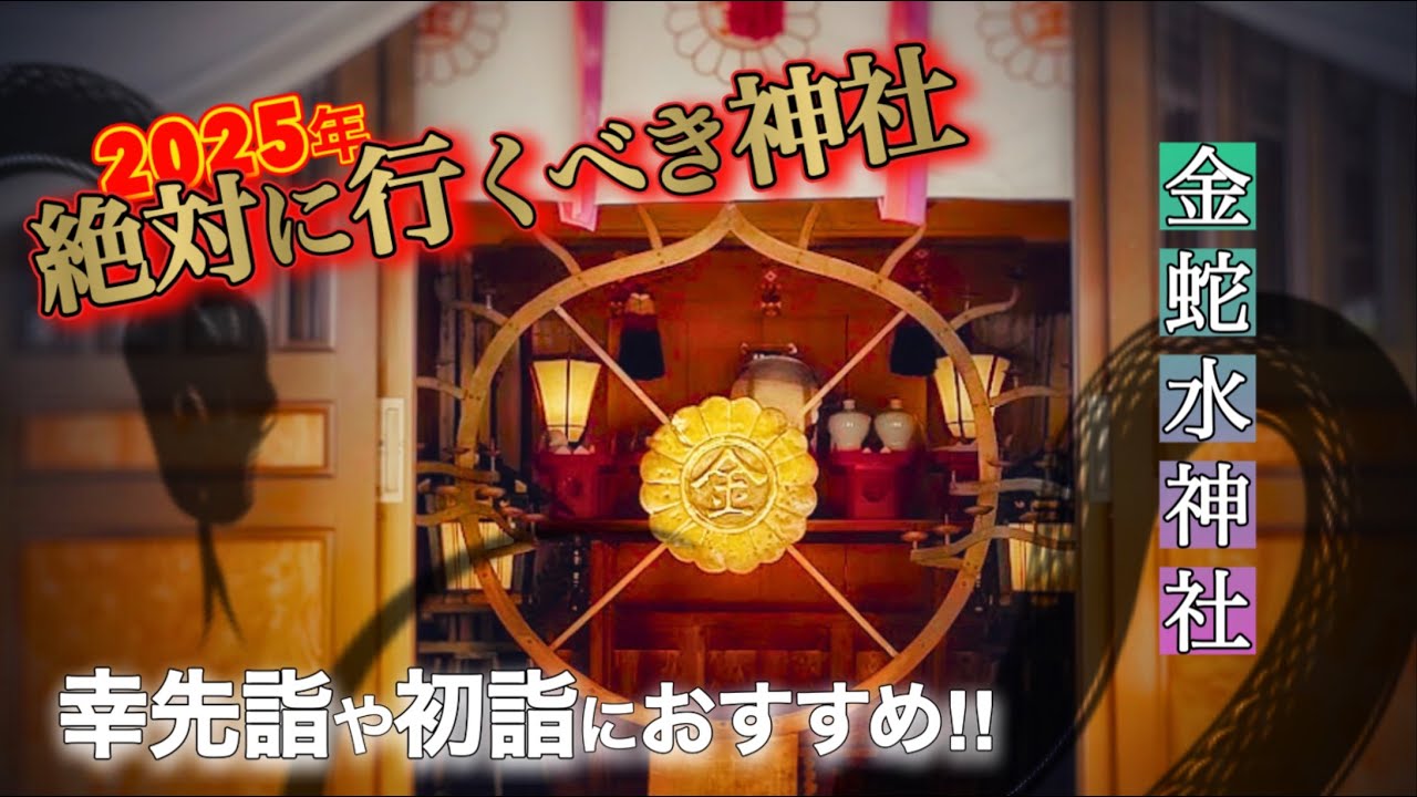 【最強】2025年に参拝して欲しい神社【金蛇水神社】金運上昇で有名な神社に幸先詣【巳年】