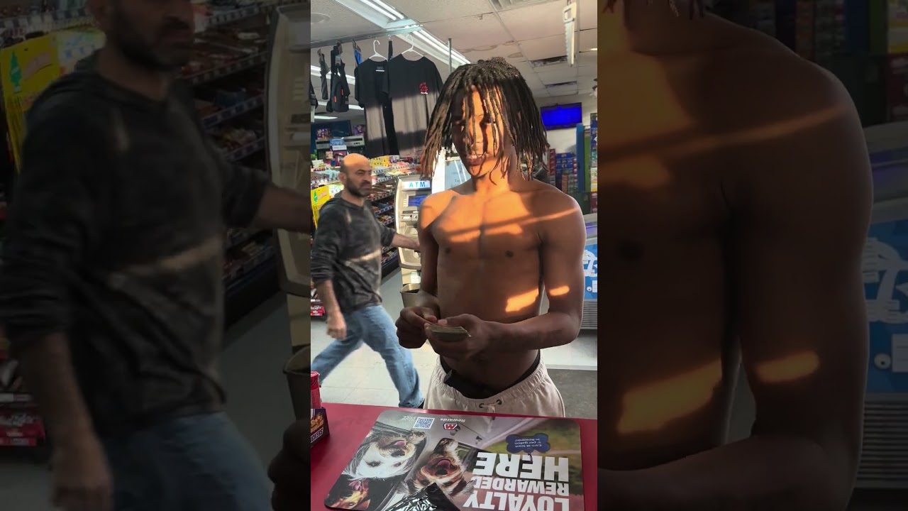 A robbery happened while I was filming a vid #youtubeshorts #customer #robbery #gasstation #shorts