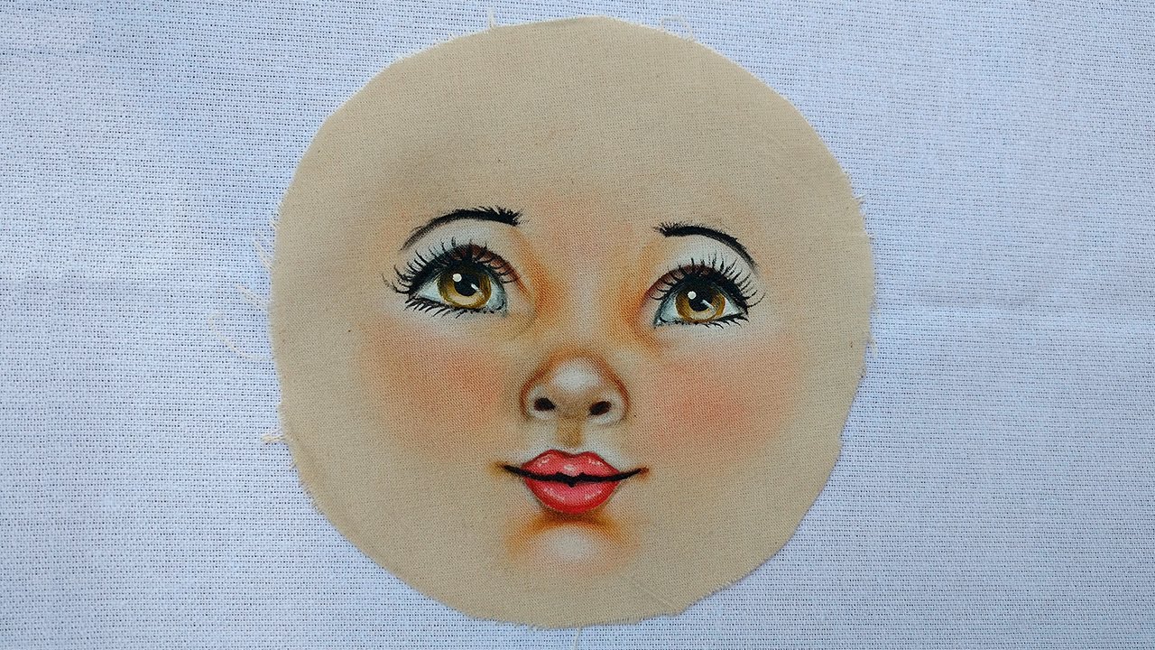 Como pintar carinha de boneca de pano 01 - Part 1