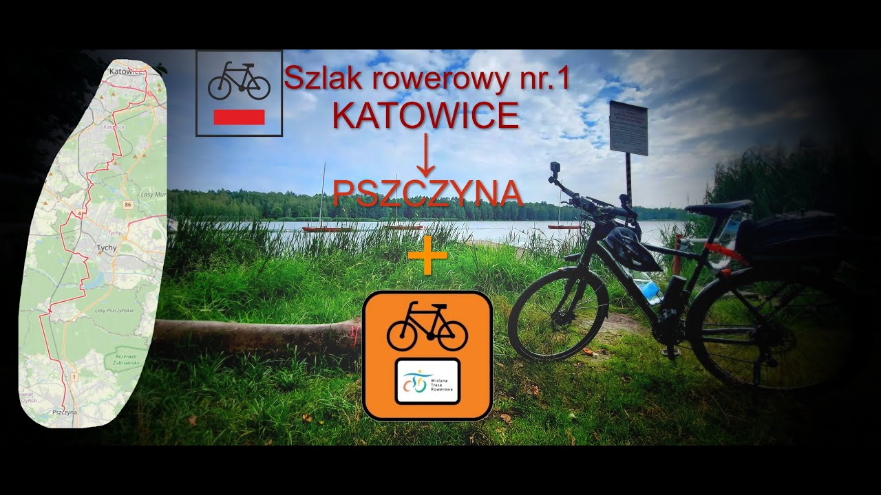 Czerwony szlak rowerowy Katowice - Pszczyna + WTR #wtr #szlakrowerowy #katowice #pszczyna #rowerem
