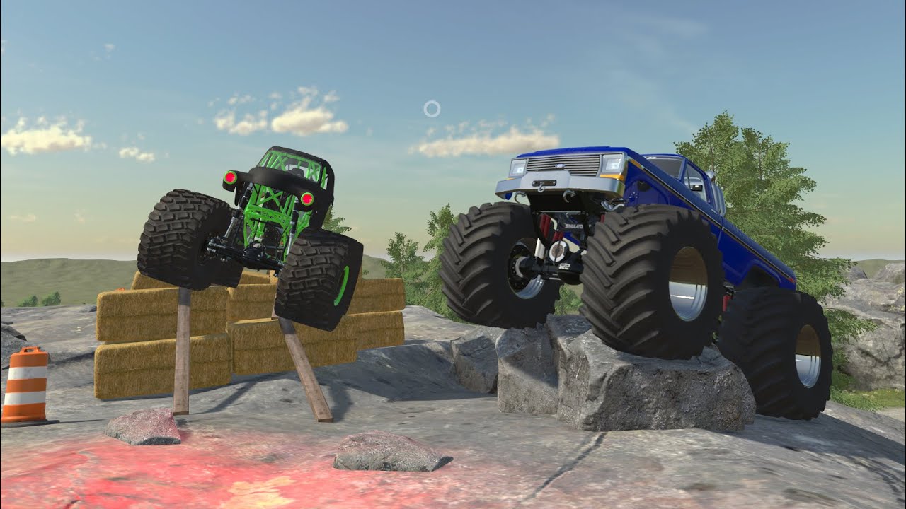 Two Huge Monster Truck Mods In Rock Crawl. FS22