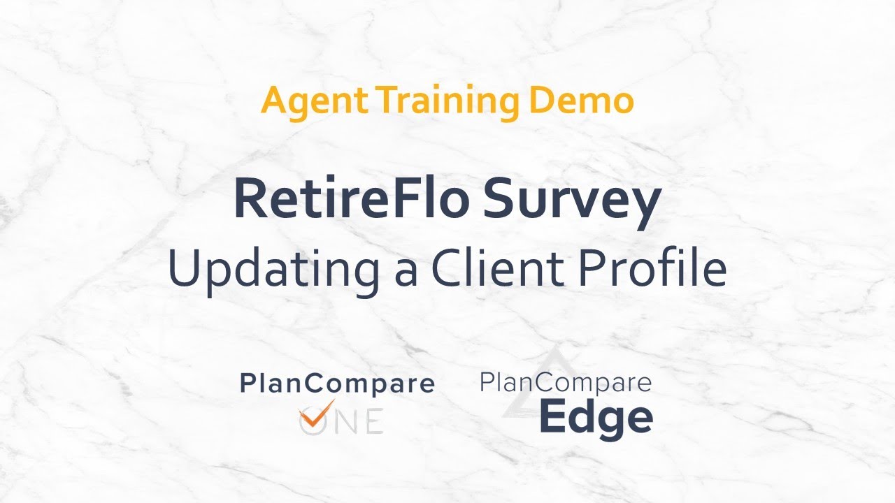 RetireFlo Survey - Updating a Client Profile
