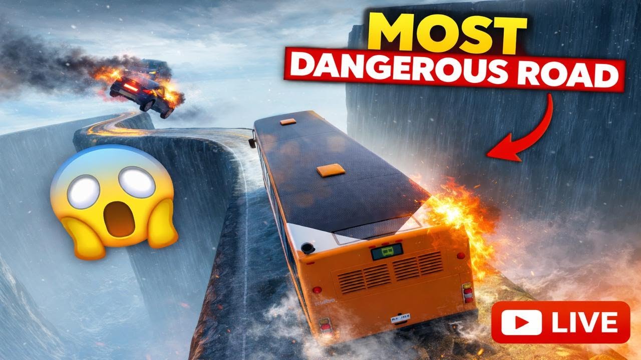 🔴 LIVE | Driving a bus on BeamNG’s Most Dangerous Road