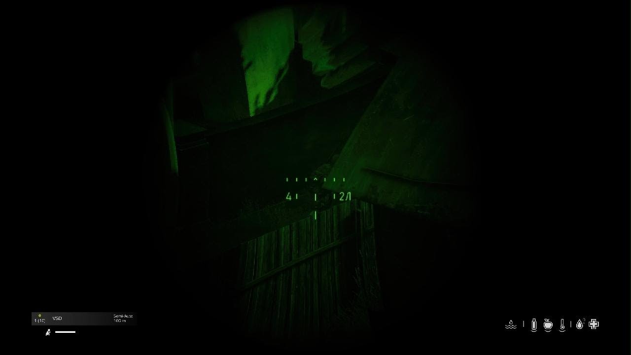 DayZ PS5 VSD night vision scope sniping at night - short