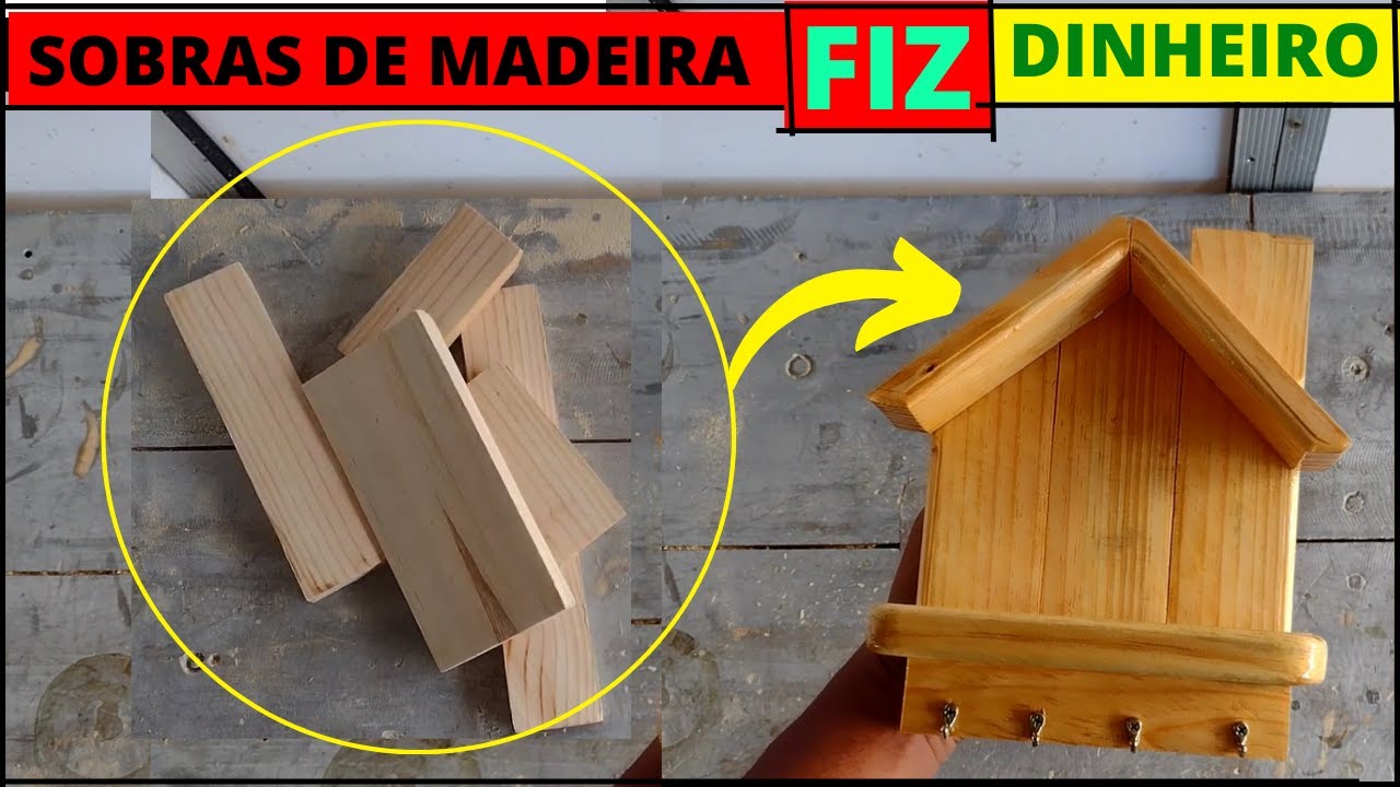 ideia pra ganhar dinheiro com sobras de madeira artesanato e decoração