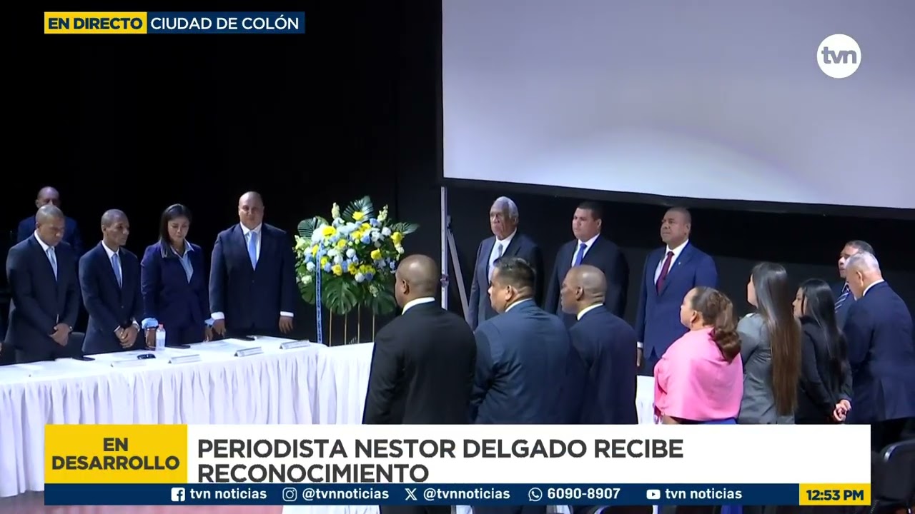 Néstor Delgado, corresponsal de TVN Noticas, recibe reconocimiento como hijo meritorio de Colón