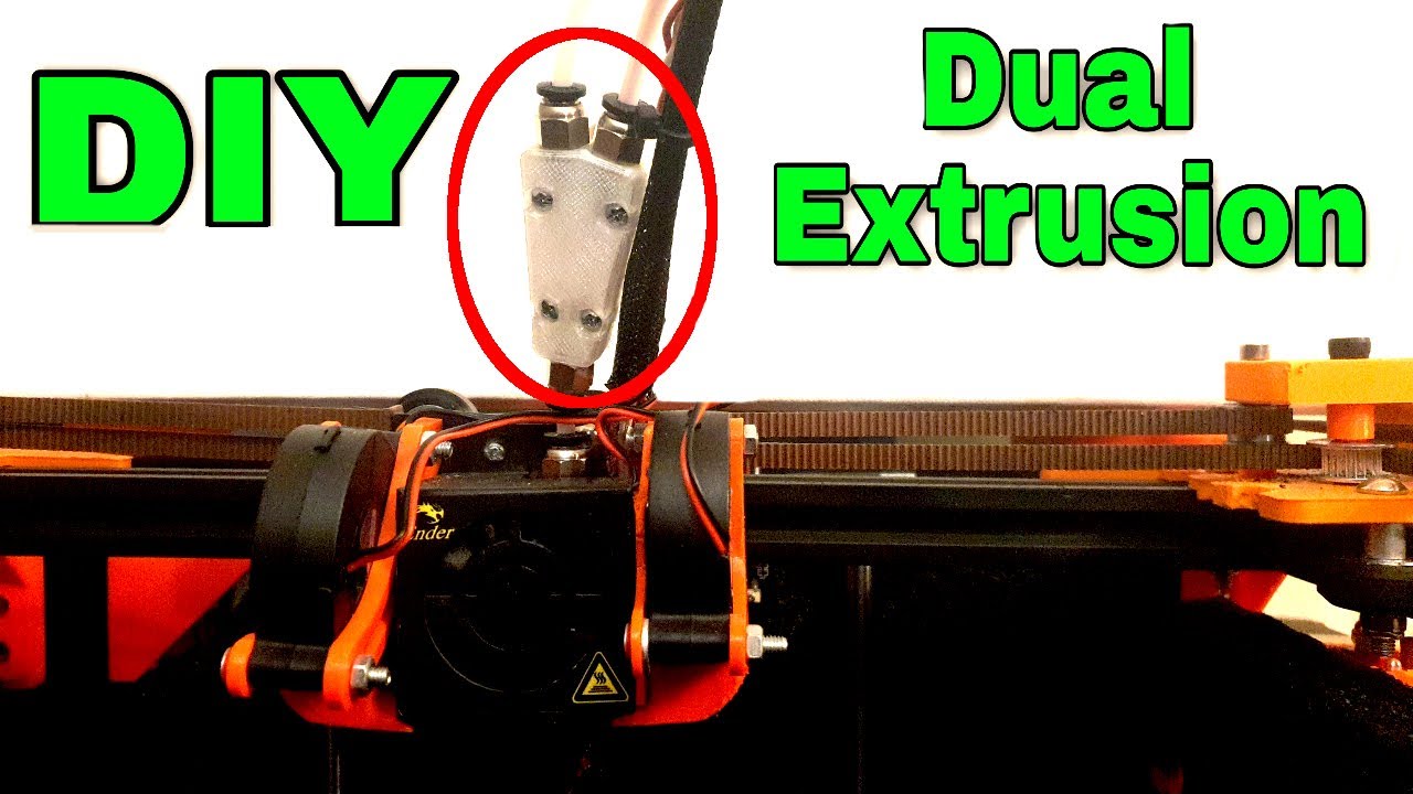 Dual Extrusion single nozzel, 2 verschiedene Farben + Filamente für Bowden Extruder mit Y Splitter