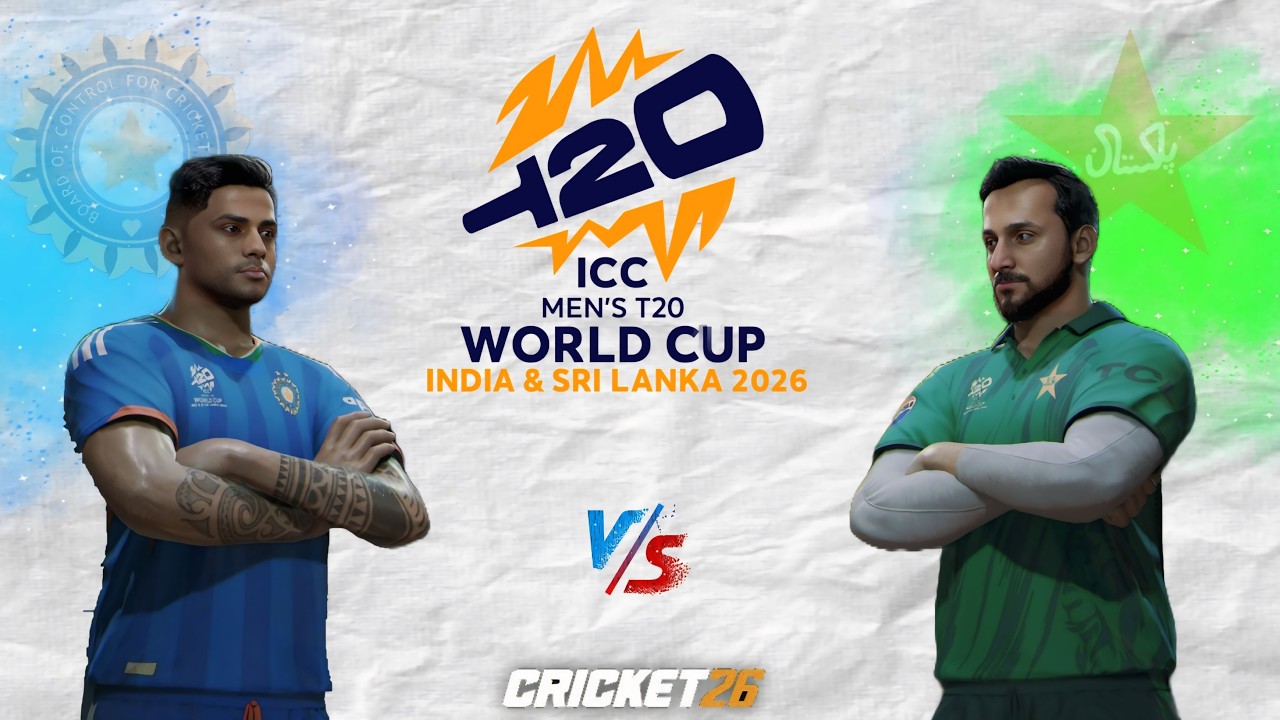 🔴 India vs Pakistan ICC Men's T20 World Cup 2026 T20 Match | Cricket 26 Live - SR Gamer