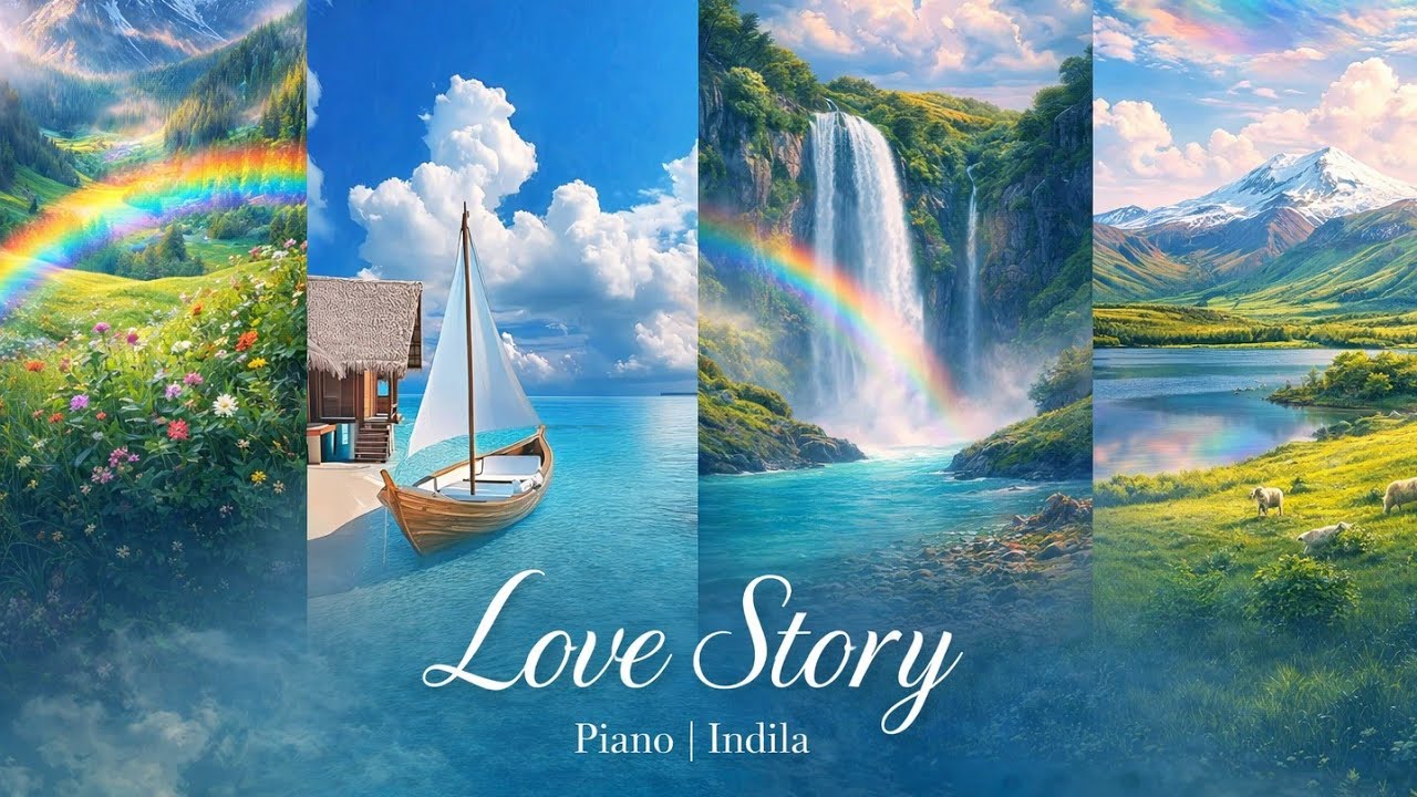 Indila – Love Story (Piano) | Beautiful Nature Scenery | Relaxing & Emotional 🌿🎹 #song #nature