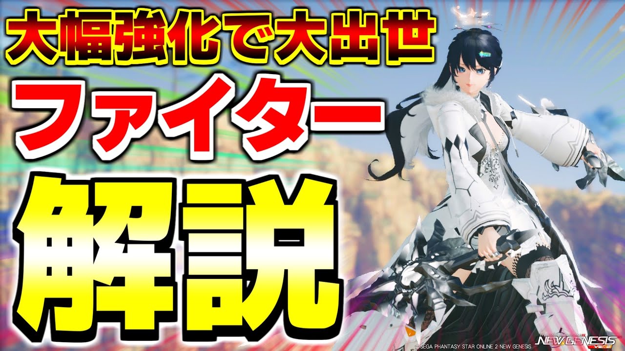 【新・ファイター解説】大型アプデで超強化された『ファイター』の使い方を簡単に解説します【ファイター】【解説】【PSO2NGS】