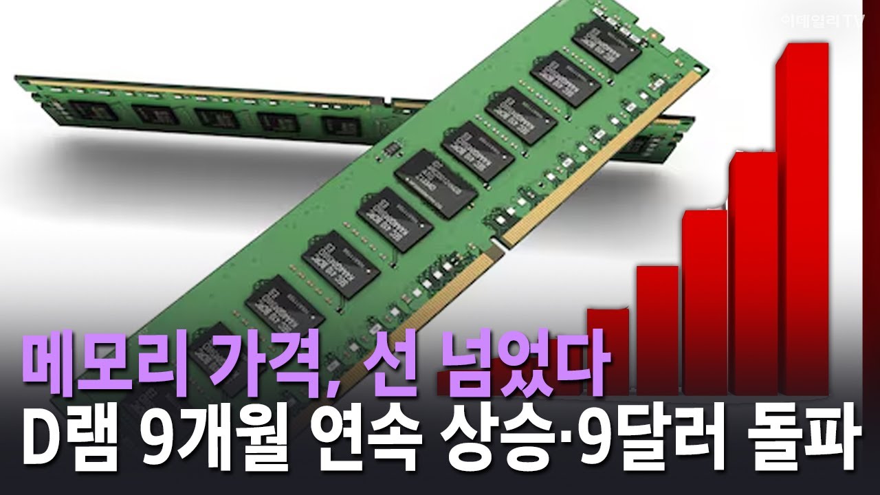 메모리 가격, 선 넘었다 D램 9개월 연속 상승&middot;9달러 돌파 | Market Now 1 (20260102)