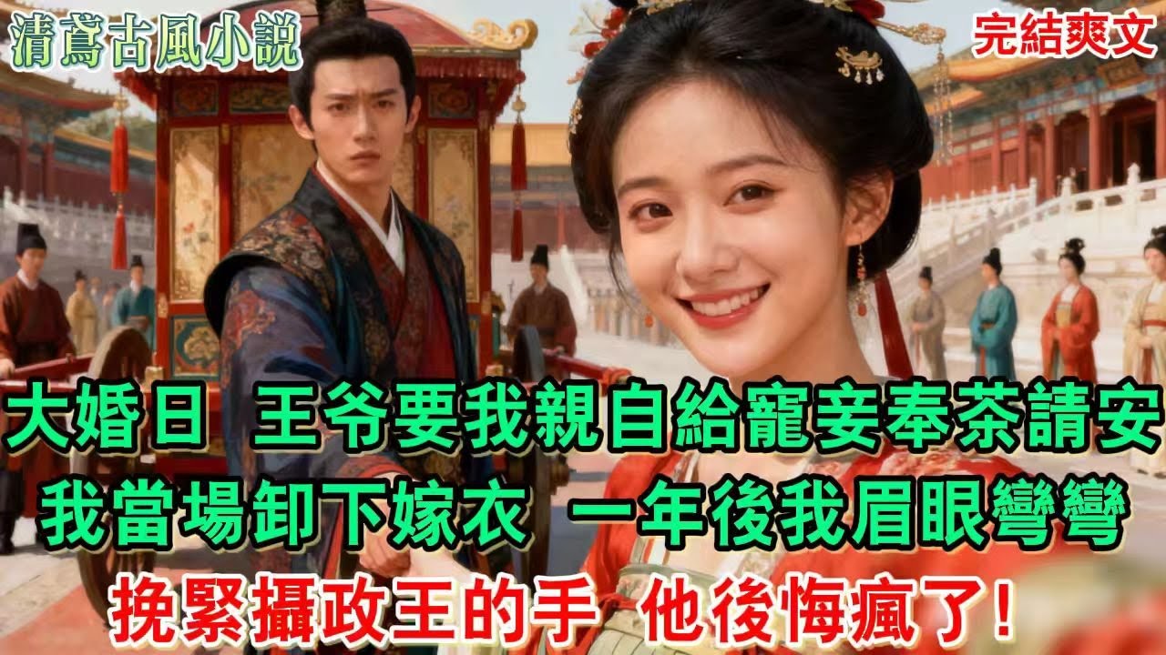 【完結爽文】大婚日王爷為護懷孕寵妾，要我親自給寵妾奉茶請安，否則不與我拜堂，我當場卸下嫁衣，決然離去。一年後我眉眼彎彎，挽緊攝政王的手#小說#追妻火葬場#愛情#古言小說 #逆袭 #爽文完結 #大女主