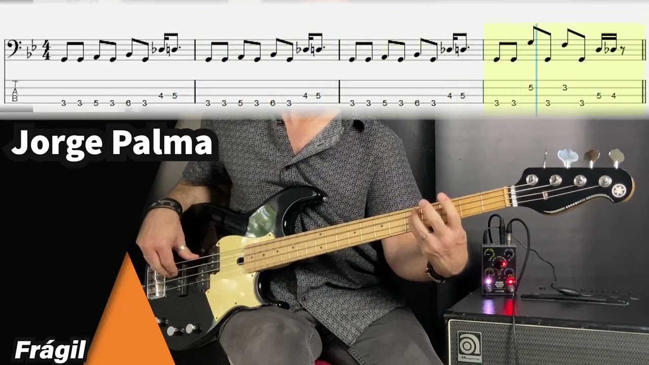 Jorge Palma - Fr&aacute;gil (bass cover tabs) #musicaportuguesa  #basscover