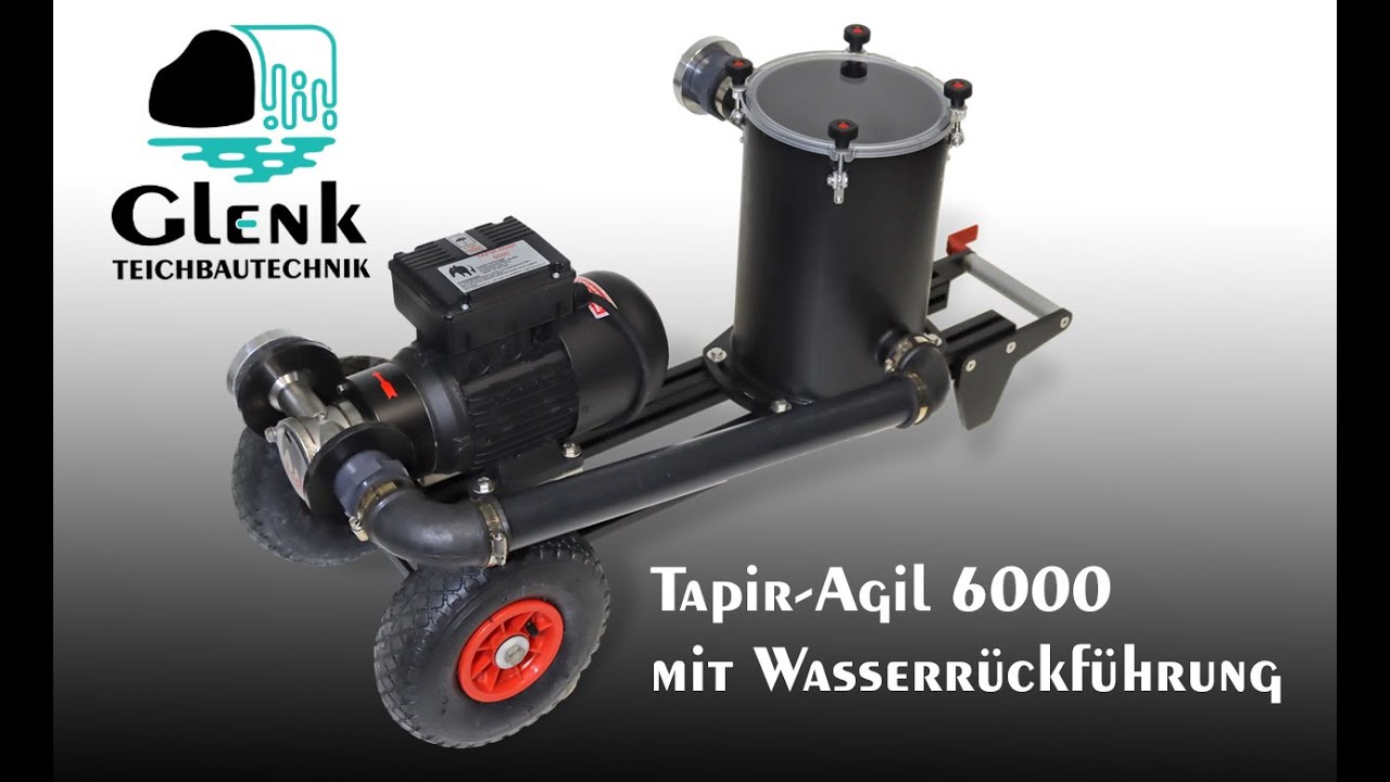 Teichschlammsauger Tapir-Agil 6000 mit Wasserrückführung. Ein Profi Schlammsauger zur Teichreinigung