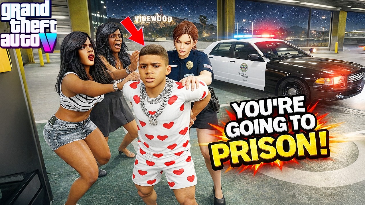 😱💔👶🏽 Kid Franklin Arrested & Going to Prison 😱💔👶🏽GTA 5 Kid Franklin Real Life Mod S1 EP99