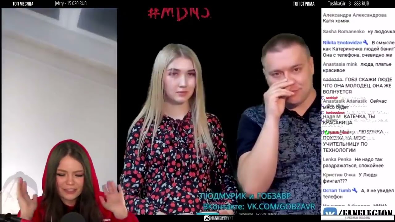 АННА МЯУ СМОТРИТ виртуальная нарезка стрима с ГОБЗАВР и ЛЮДМУРИК