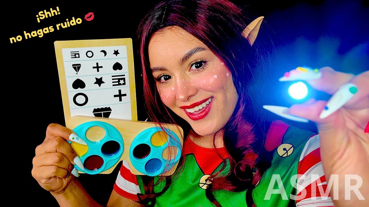 Elfa Traviesa 🧝🏻‍♀️ te hace un EXÁMEN de la VISTA en secreto 👓✨ | ASMR para dormir profundo