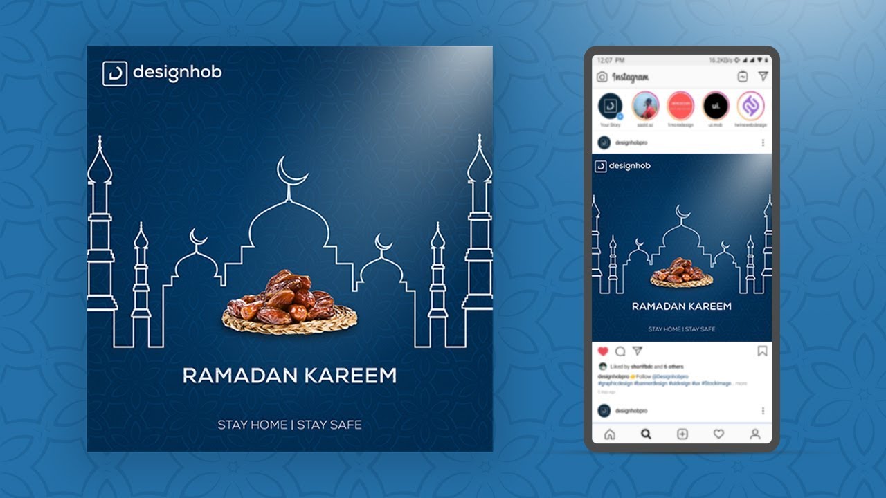 How To Create Ramadan Banner Design in Photoshop CC [Free psd]
