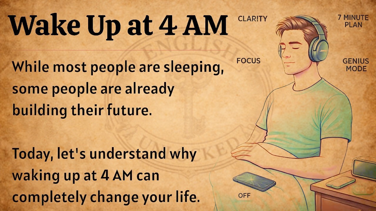 Wake up at 4 AM - Powerful Ways to Change Your Life Forever || Improve Your English Fluency ✅️
