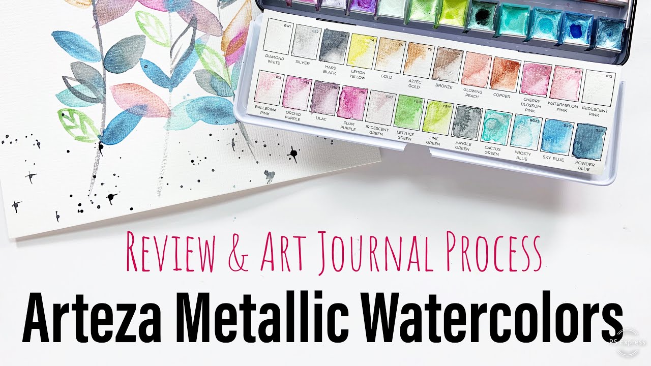 Arteza Metallic Watercolors Review & Art Journal Process