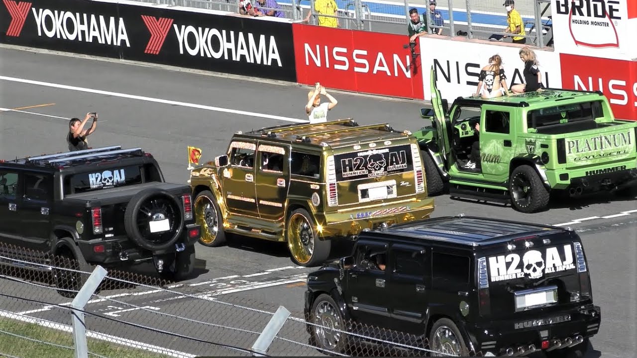 【ド派手なハマー集団】一台一台バチバチカスタムのアメ車のエンジンサウンド・加速サウンド