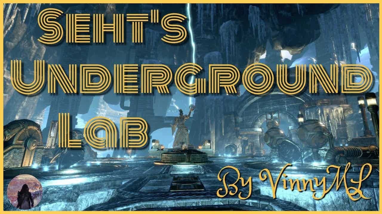 ESO Housing Tours: Seht's Underground Lab (Frostvault Chasm Decorated). Now with More Lightning!