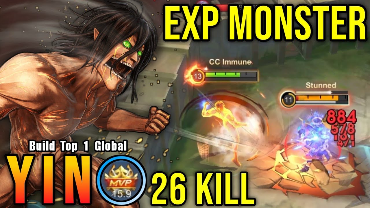 26 Kills!! Insane Damage Yin Monster Exp Lane!! - Build Top 1 Global Yin ~ MLBB