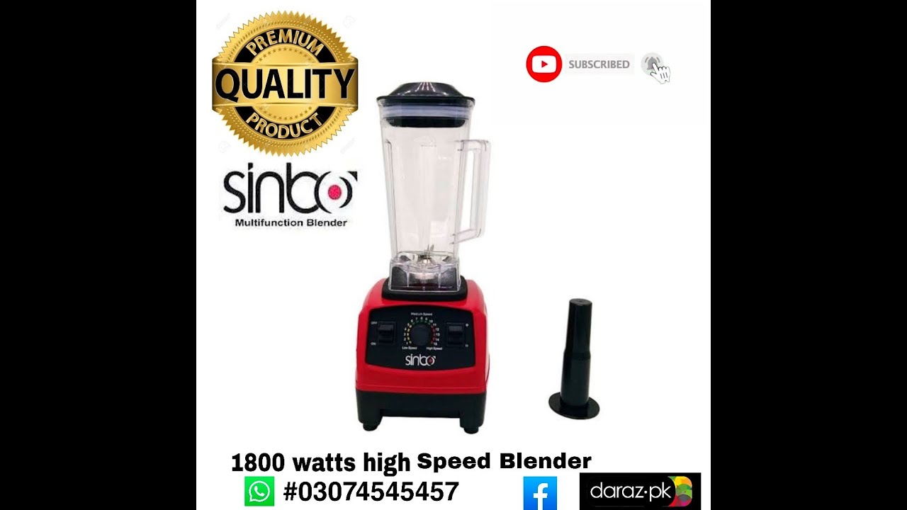 Sinbo Commercial Blender- 1800W-2L