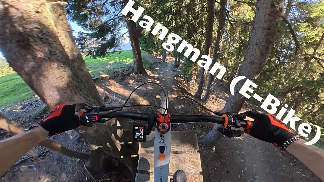Hangman in Leogang mit dem E-Bike (first run) POV