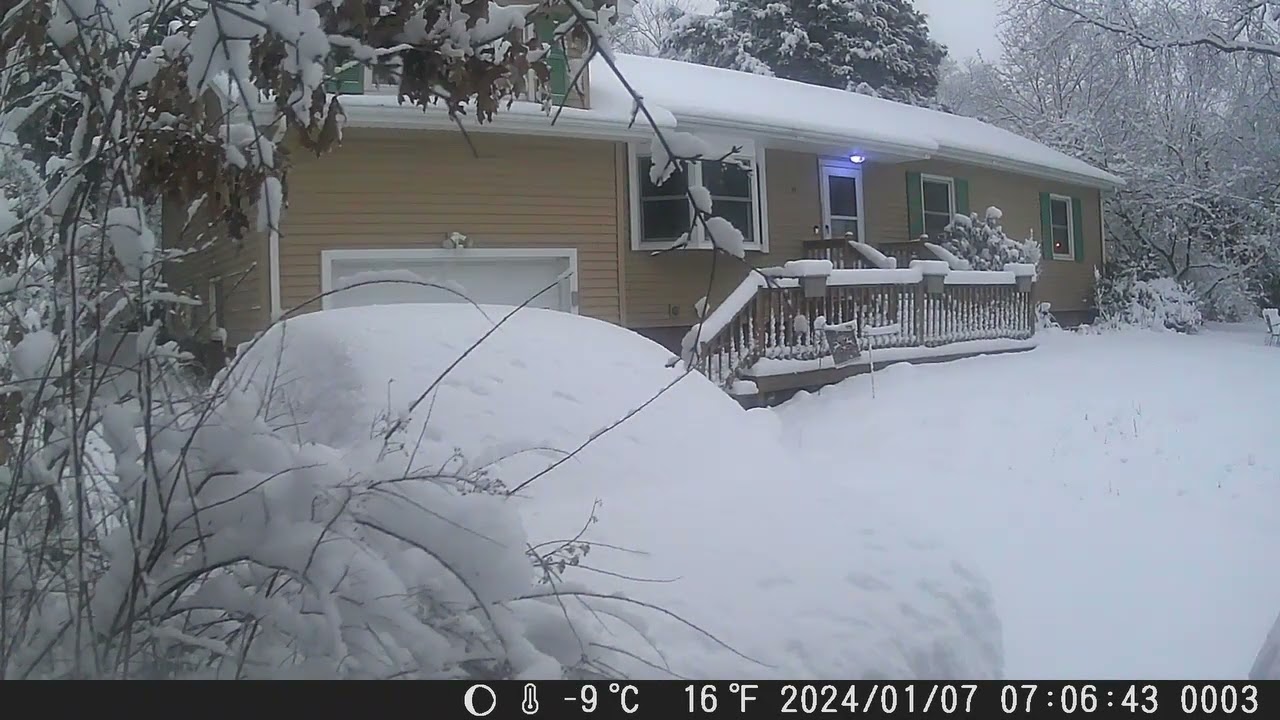 January 2024 Snowstorm Time Lapse