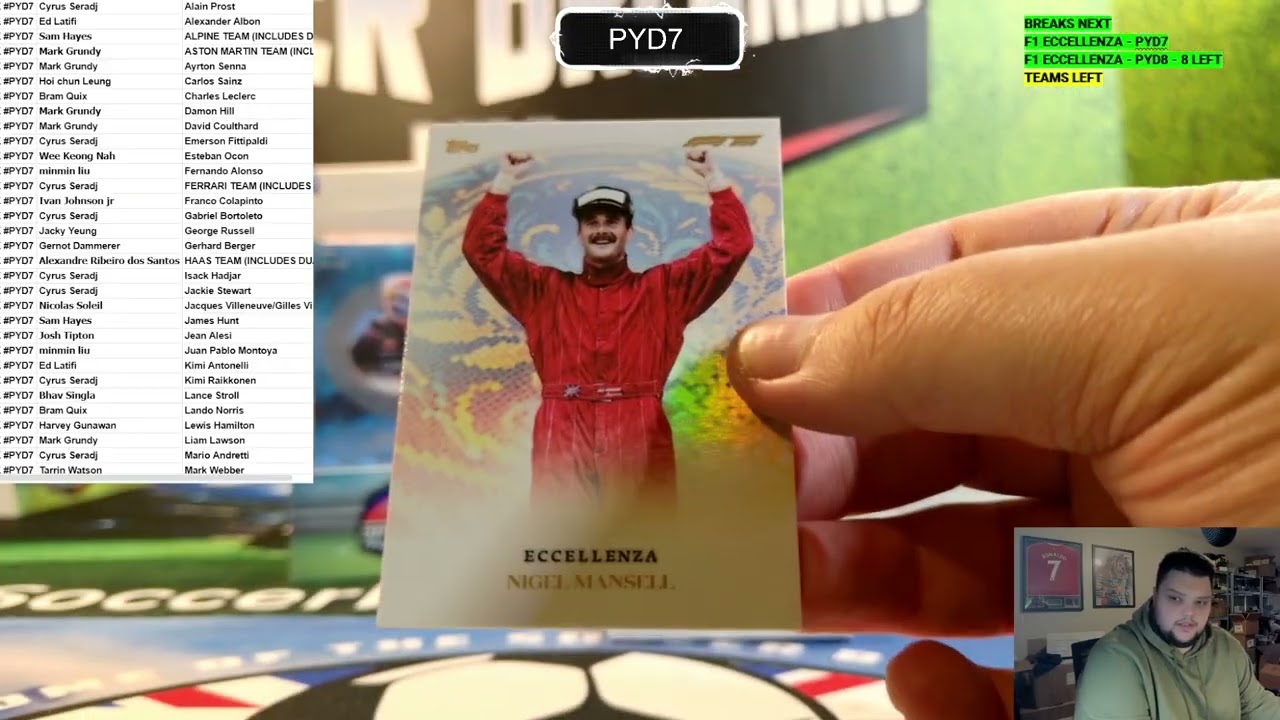 2025 Topps ECCELLENZA Formula 1 Racing ECC25, 10 Box PYD BREAK 