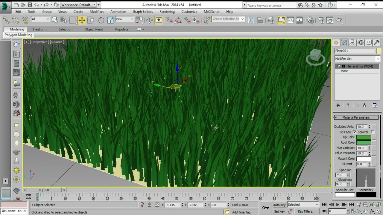 3ds Max Basic Modeling - Hair and Fur