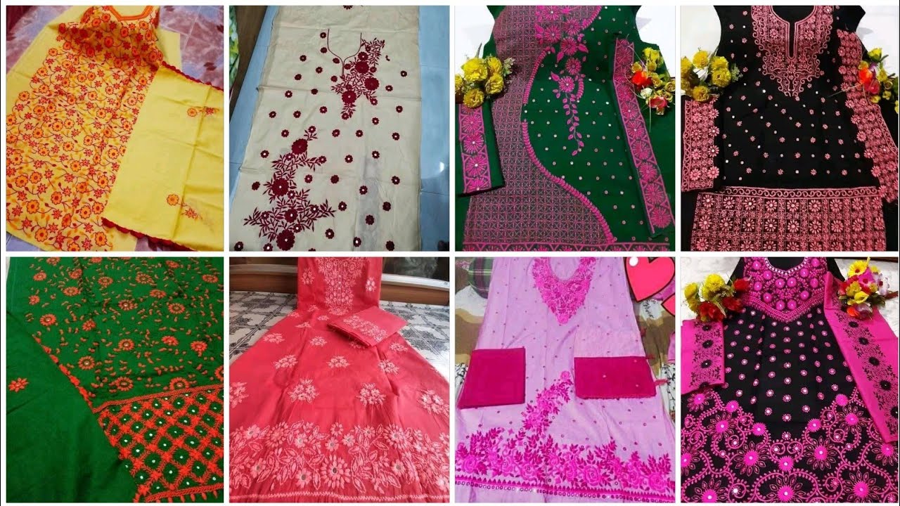 নতুন ফুলকারি ২৫ টি হাতের কাজের জামার ডিজাইন hand embroidery by Nusrat Jahan collection