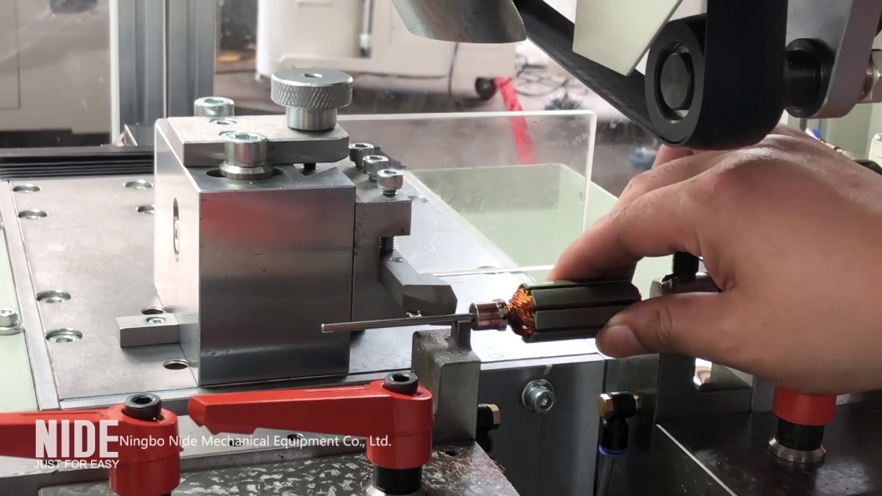 automatic universal motor armature commutator  turning lathe machine